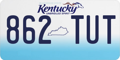 KY license plate 862TUT