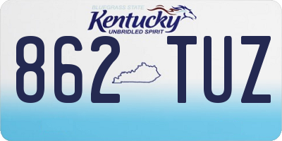 KY license plate 862TUZ