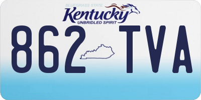 KY license plate 862TVA
