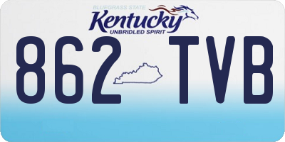 KY license plate 862TVB
