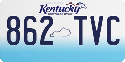 KY license plate 862TVC
