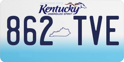 KY license plate 862TVE