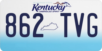 KY license plate 862TVG