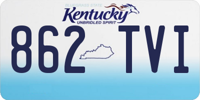 KY license plate 862TVI