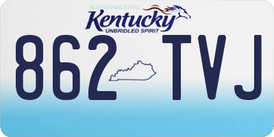 KY license plate 862TVJ