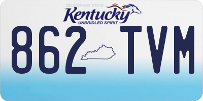 KY license plate 862TVM