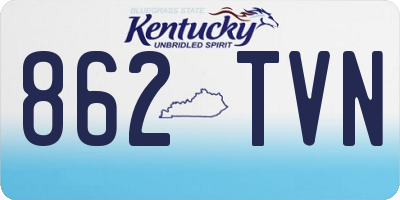 KY license plate 862TVN