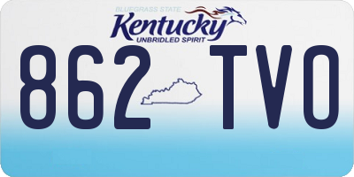 KY license plate 862TVO