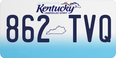 KY license plate 862TVQ