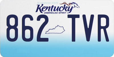 KY license plate 862TVR