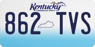 KY license plate 862TVS