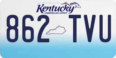 KY license plate 862TVU