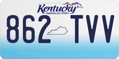 KY license plate 862TVV