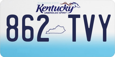 KY license plate 862TVY
