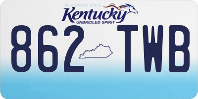 KY license plate 862TWB