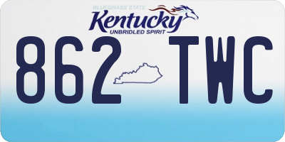 KY license plate 862TWC