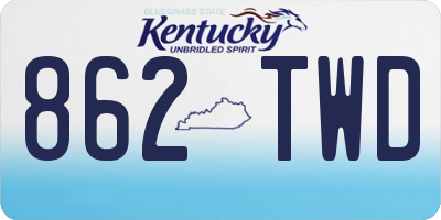 KY license plate 862TWD