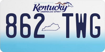 KY license plate 862TWG