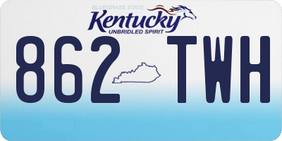 KY license plate 862TWH
