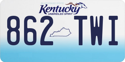 KY license plate 862TWI