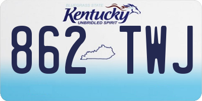 KY license plate 862TWJ