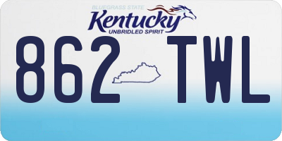 KY license plate 862TWL