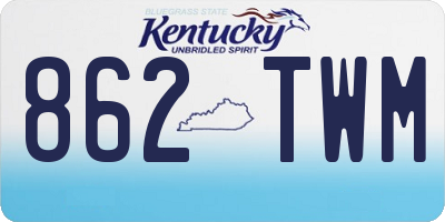KY license plate 862TWM