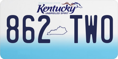 KY license plate 862TWO