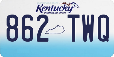 KY license plate 862TWQ