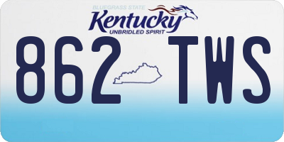 KY license plate 862TWS