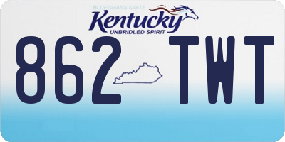 KY license plate 862TWT