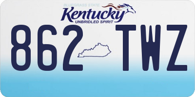 KY license plate 862TWZ