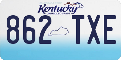 KY license plate 862TXE
