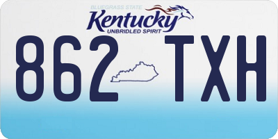 KY license plate 862TXH