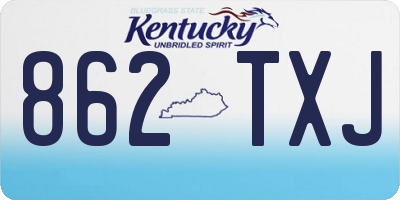 KY license plate 862TXJ