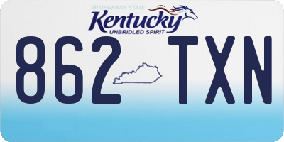 KY license plate 862TXN