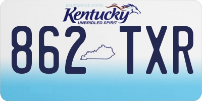 KY license plate 862TXR