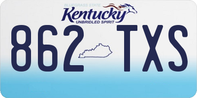 KY license plate 862TXS