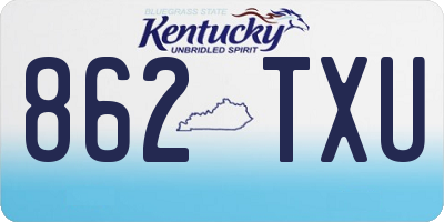 KY license plate 862TXU