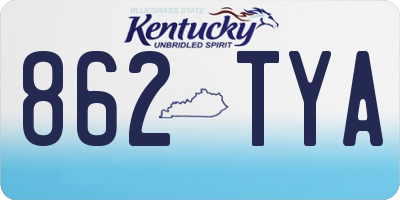KY license plate 862TYA