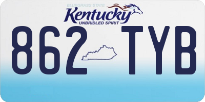 KY license plate 862TYB