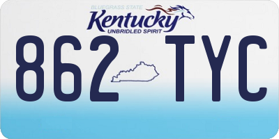 KY license plate 862TYC