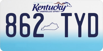 KY license plate 862TYD