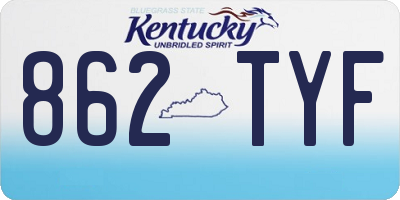 KY license plate 862TYF