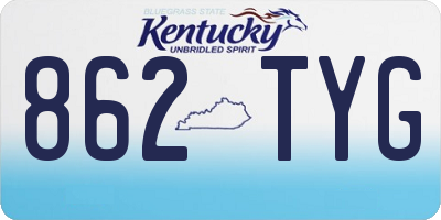 KY license plate 862TYG
