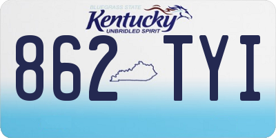 KY license plate 862TYI