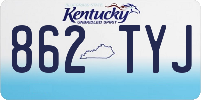KY license plate 862TYJ