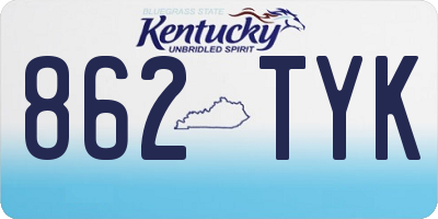 KY license plate 862TYK
