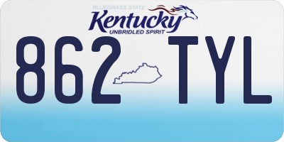 KY license plate 862TYL