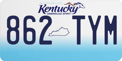 KY license plate 862TYM